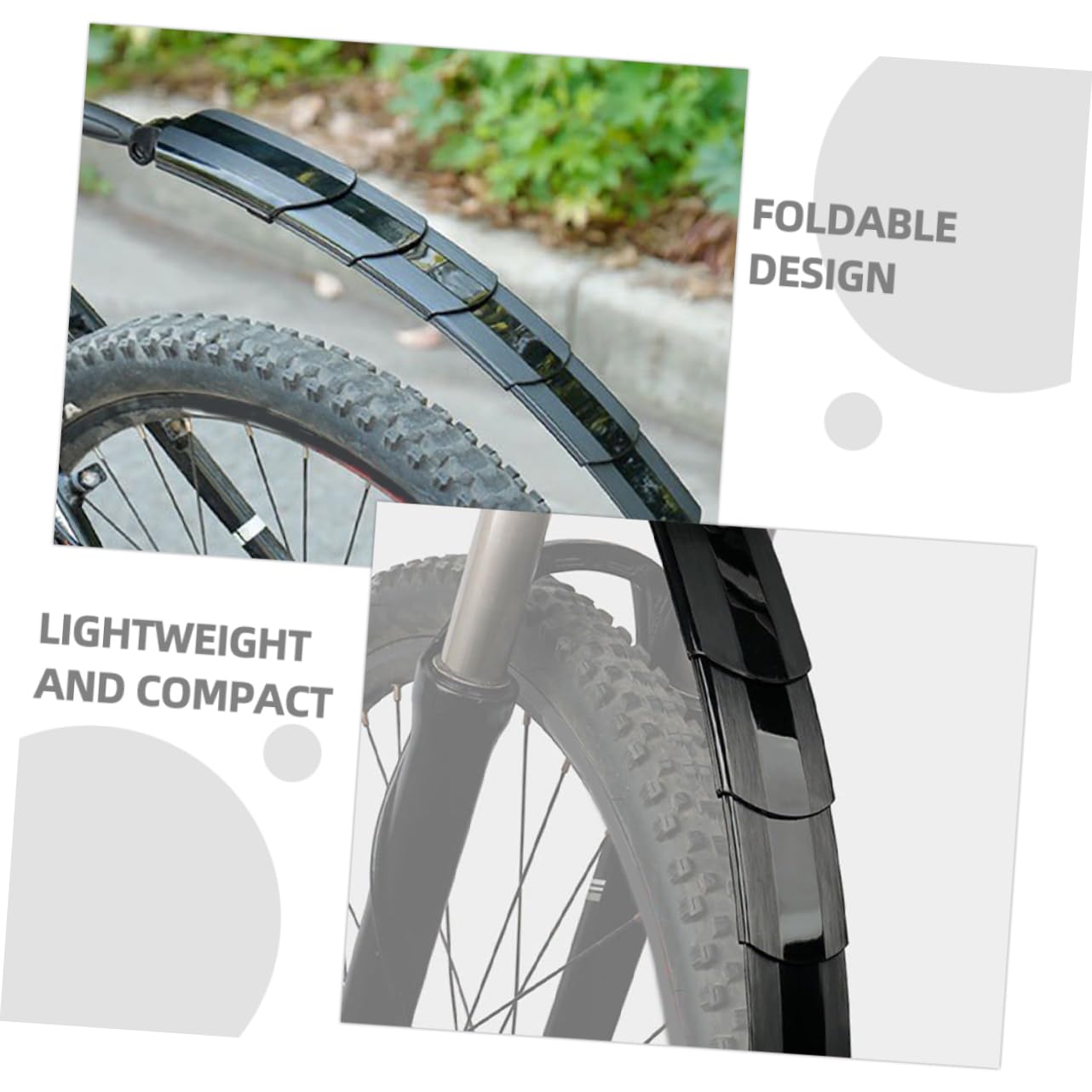 1 Juego Guardabarros para Bicicleta Mudguard Práctico y Portátil para y Ciclismo Instalación y Limpieza Accesorio para Exterior