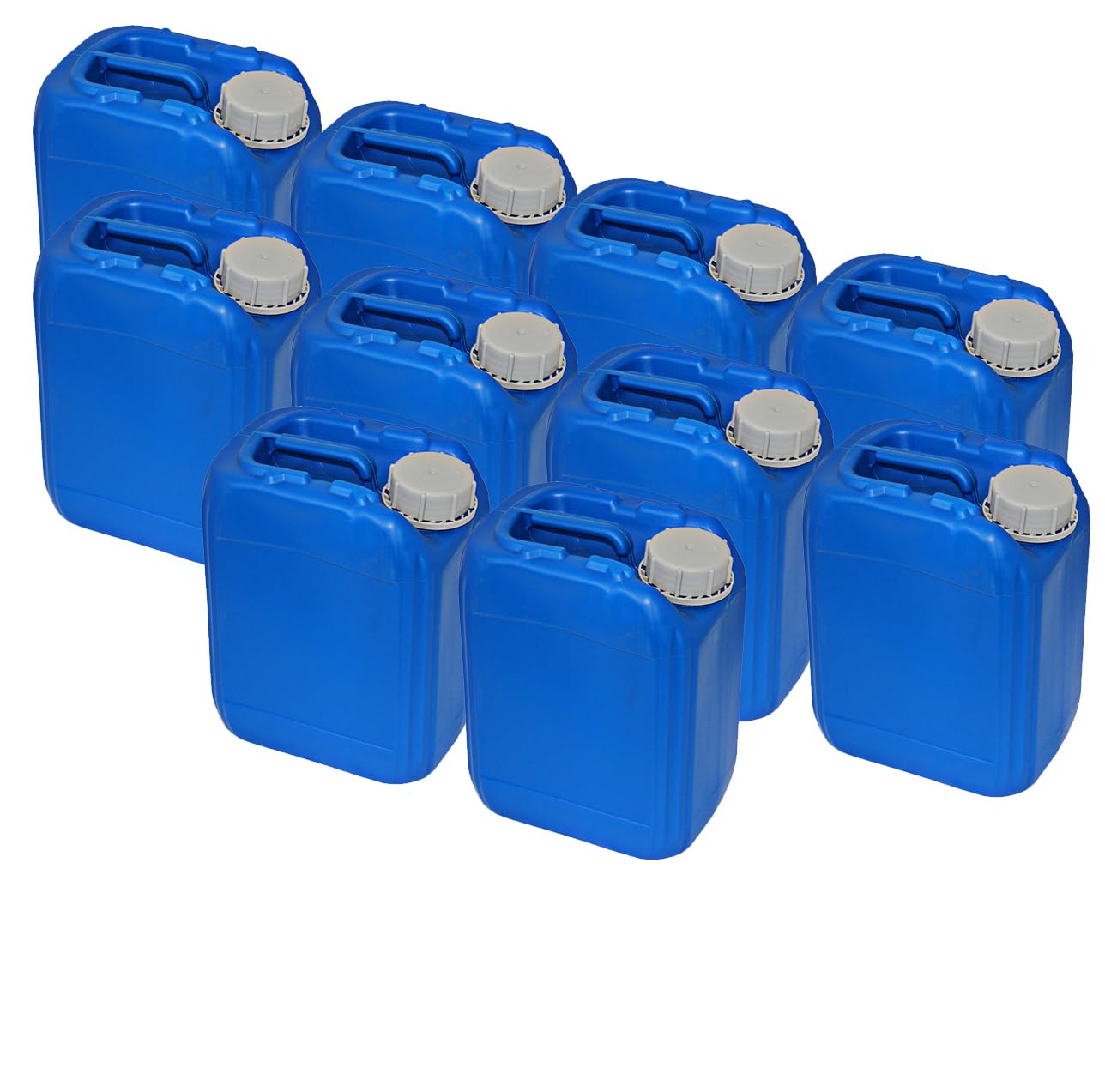 Air Sea Containers | 5L / 1.32 Gallon Black Jerrican | Tamper Evident Screw Cap | Packing Groups II & III | BPA Free | Perfect Container to Ship Chemicals & Liquids | Easy Stacking HDPE Containers | Pack of 10