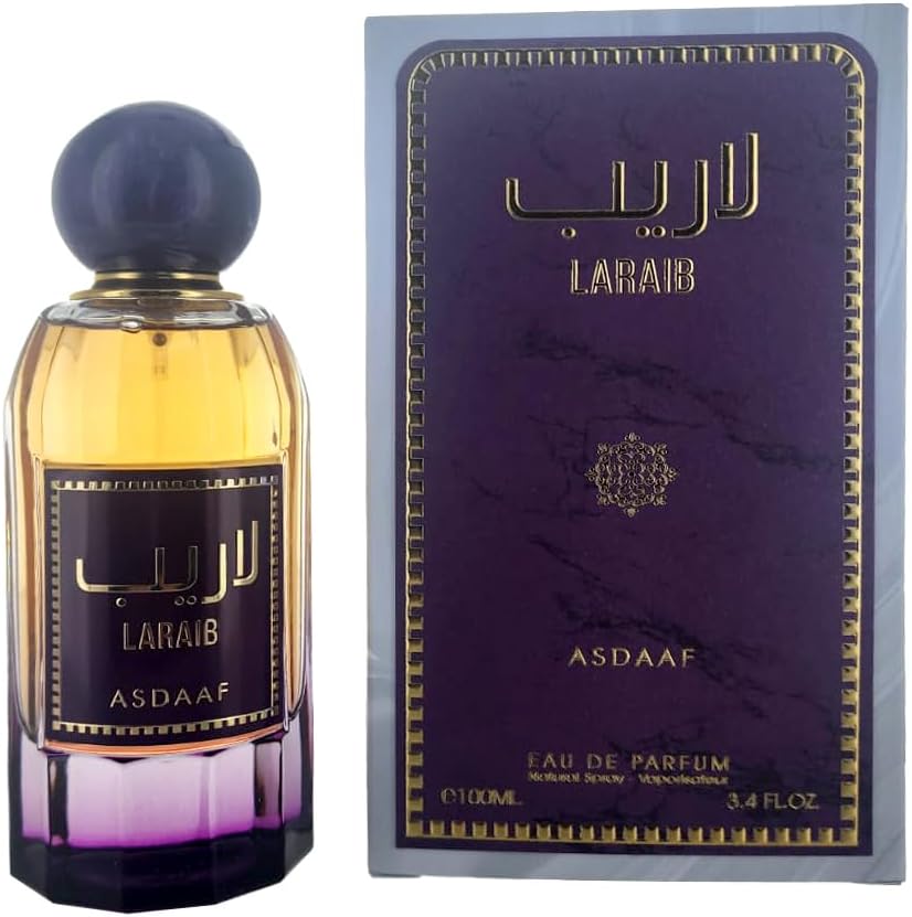 Asdaaf Laraib Eau de Parfum Spray for Unisex, 3.4 Ounce