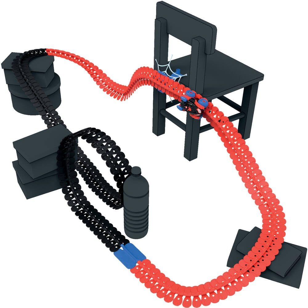 Smoby - Spidey FleXtreme Set Spin - 4 m40 di circuito per auto - 184 piste flessibili e modulabili + 1 veicolo morale effetti luminosi - 180926