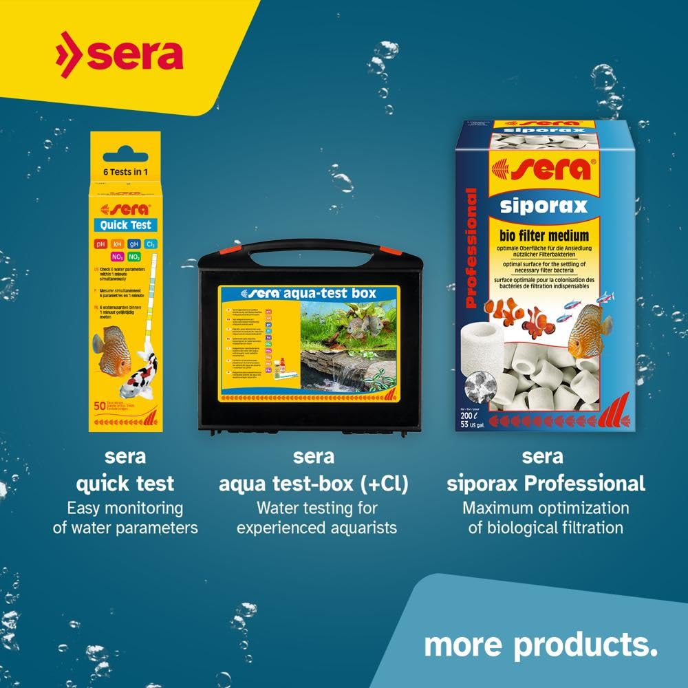 Sera GH Test 15ml | per aquario e laghetto | Misura Durezza Totale (Calcio & Magnesio) | Kit Analisi Acqua con Cuvetta, Siringa, Scheda di Valutazione | Precisione Fino a 420 °DGH per Pesci