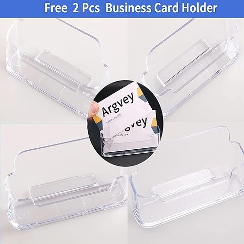 Miniatura 6 de Argvey Soporte acrílico para folletos de 8.5 x 11 pulgadas, paquete de 2 soportes transparentes para folletos con divisor extraíble para folleto