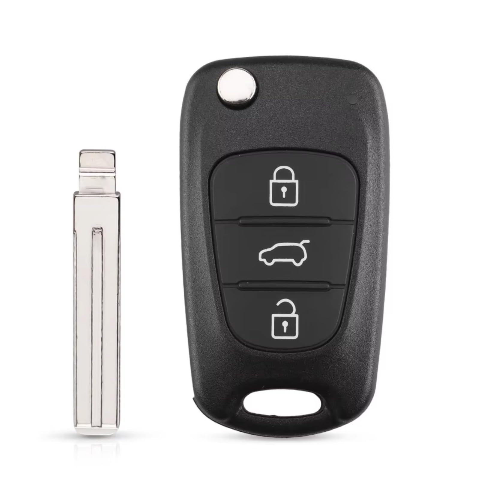 Lote de 10 Carcasas de Repuesto para Llave de Coche, 3 Botones, Funda para Mando a Distancia, Cubierta en Blanco para Kia K2 K5