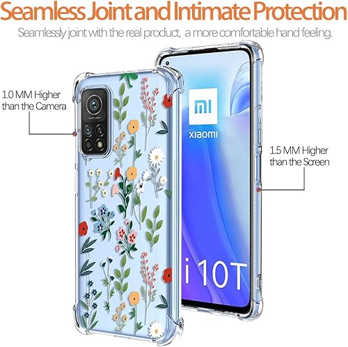 Miniatura 2 de Funda para Mi 10T 5G/Mi 10T Pro 5G/Redmi K30S M2007J3SY Funda transparente con diseño de TPU suave absorción de golpes Slim Flower Garden Pattern