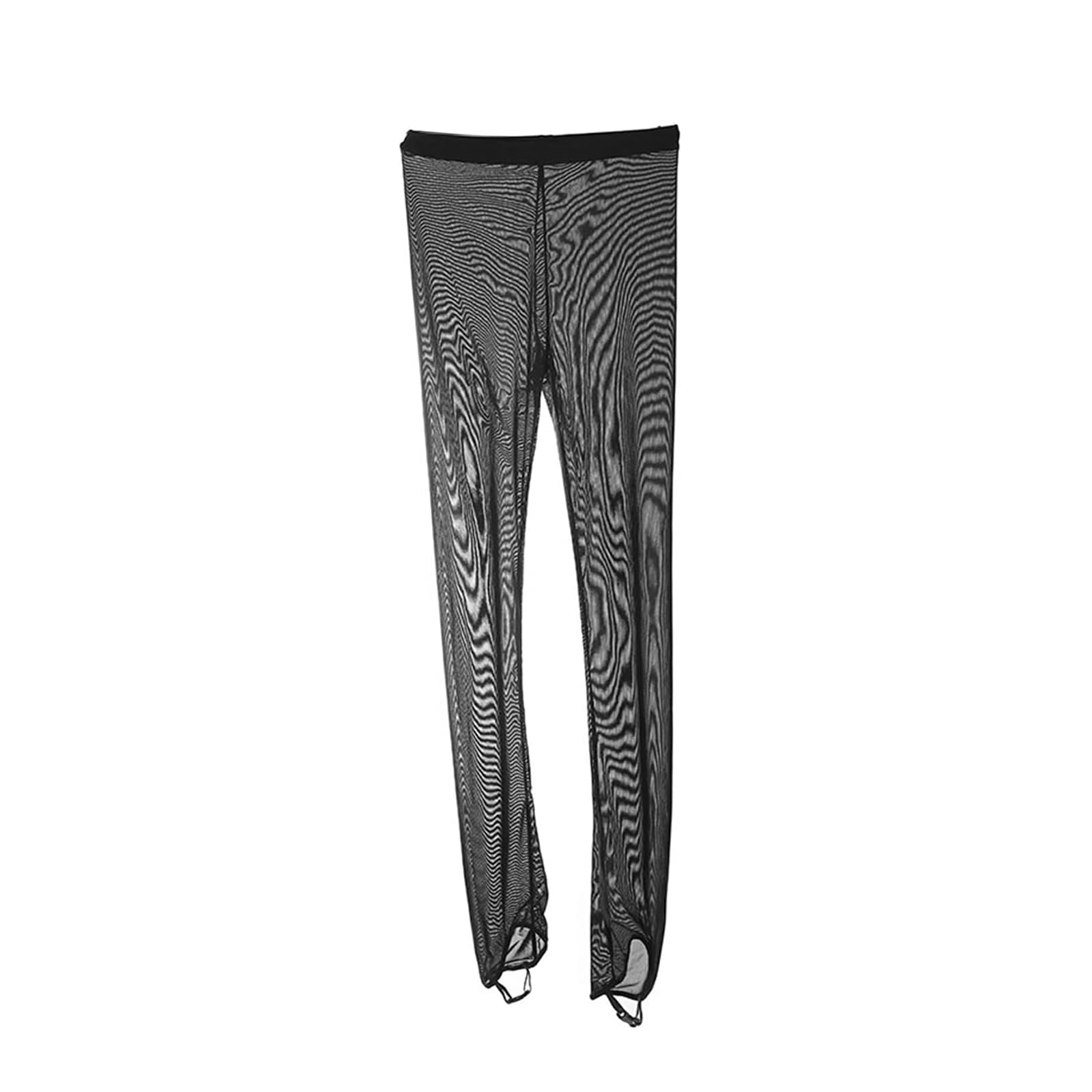 LIUHUO Collants de compression en maille pour filles, noir, Taille S