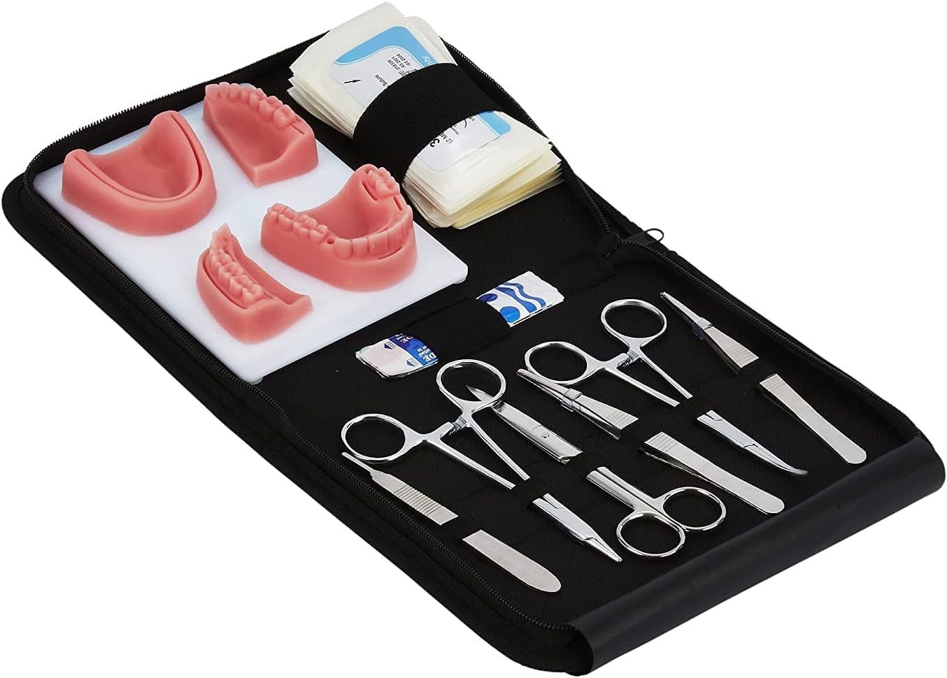 Kit de sutura de odontología | Kit de sutura Completo Que Incluye 4 Almohadillas de sutura Dentistas | 6 Herramientas de sutura Dental de Calidad | Práctica de sutur