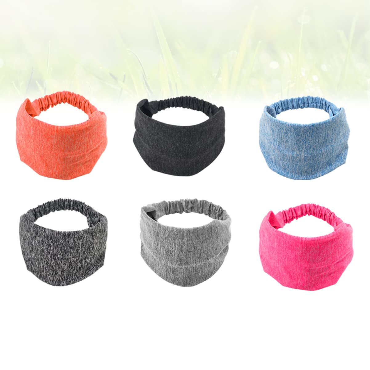 LALAFINA 12stücke Damen Stirnbänder Breites Rutschfestes Haarband Für Yoga Und Laufen Schwarz Fluoreszierendem Orange Hellblau Und Dunkelgrau Für Sport Und Haarschmuck