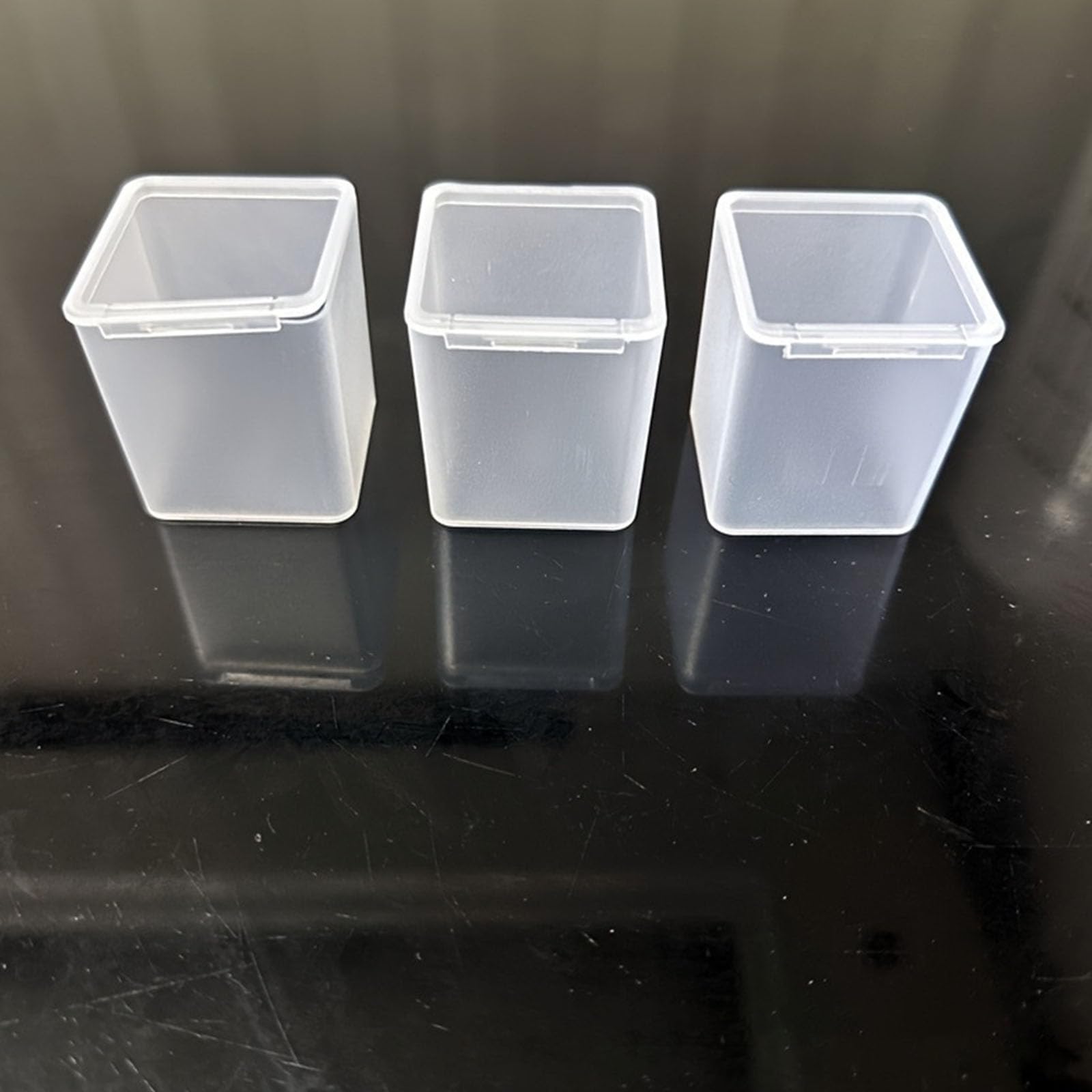 Aufbewahrungsbox für Kleinteile Haushalt, durchsichtige, Geteilte Kunststoffbox mit Deckel, transparenter Behälter für Schubladensortierung und Bastel Aufbewahrungskoffer