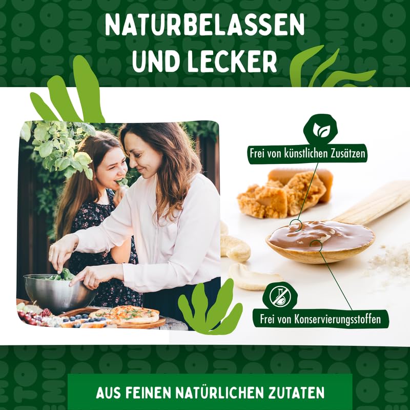 Muus to Chooze - Cashew Salted Caramel Brotaufstrich 6x180g – Aufstrich Vegan, Bio & Zusatzstofffrei – Mit Cashews, Kokosblütenzucker & Meersalz – Geschmeidige Textur – Ideal als Snack & Topping