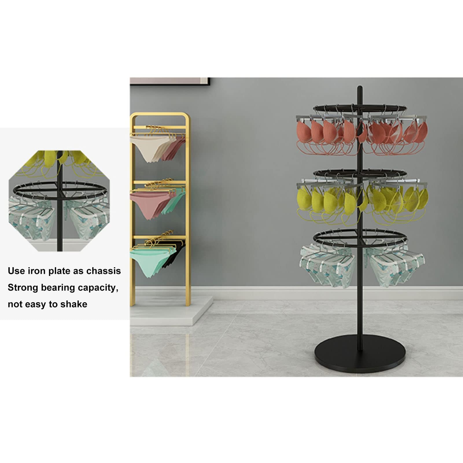 Drehbares Verkaufsdisplay Merchandising Rack – rundes drehbares Spinnerregal für Einkaufszentren, Ausstellungen und Einzelhandelsgeschäfte – Verkaufsständer