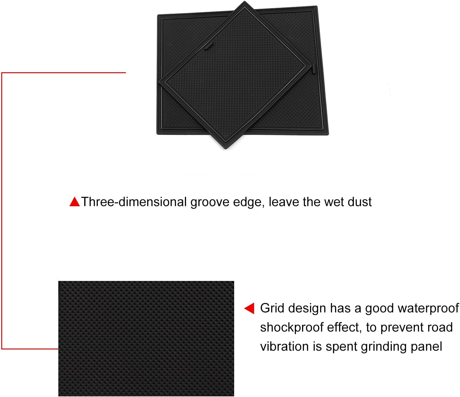 smabee 12PCS Center Console Liner for Volvo EX30 2025 2026 Cup Holders Inserts for 2025 Volvo EX30 Door Slot Mats Anti-Dust Mats Interior Accessories (Black)