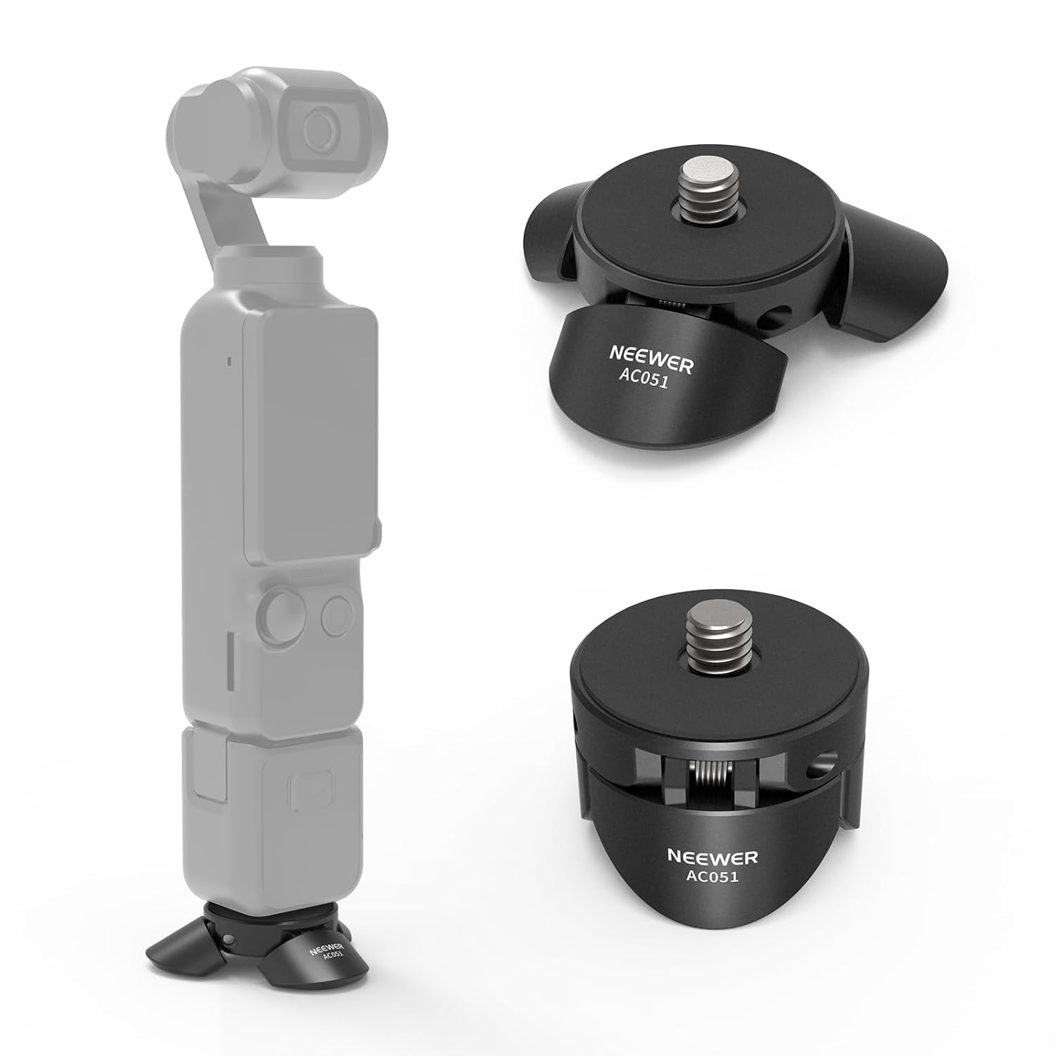 NEEWER Mini Tripod Compatible with DJI Osmo Pocket 3 Small Desktop Gimbal Camera Holder Mount Stand with 1