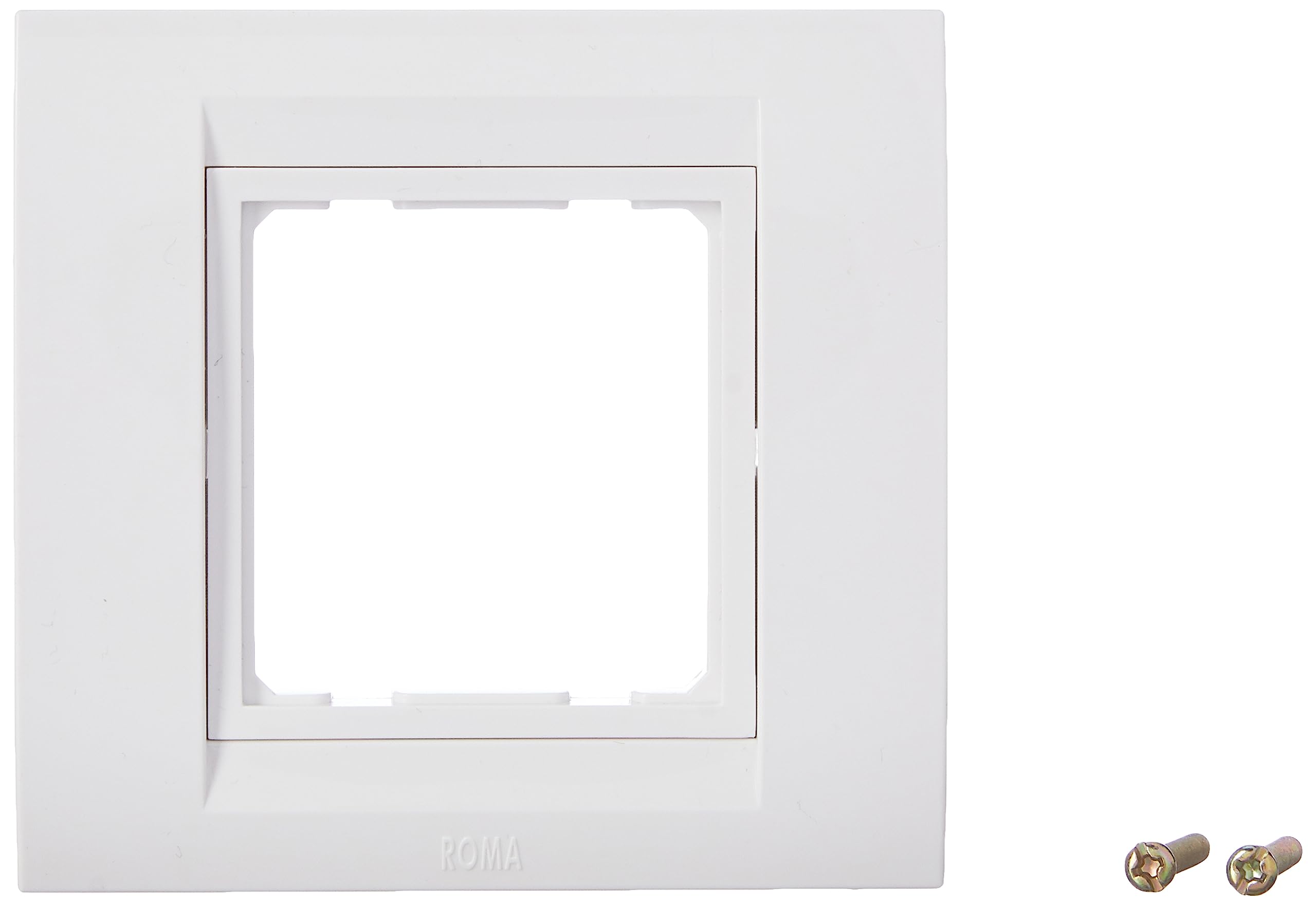 ANCHOR Polycarbonate Roma 2 Module Tresa Plate (Standard Size, White) (Pack of 10)