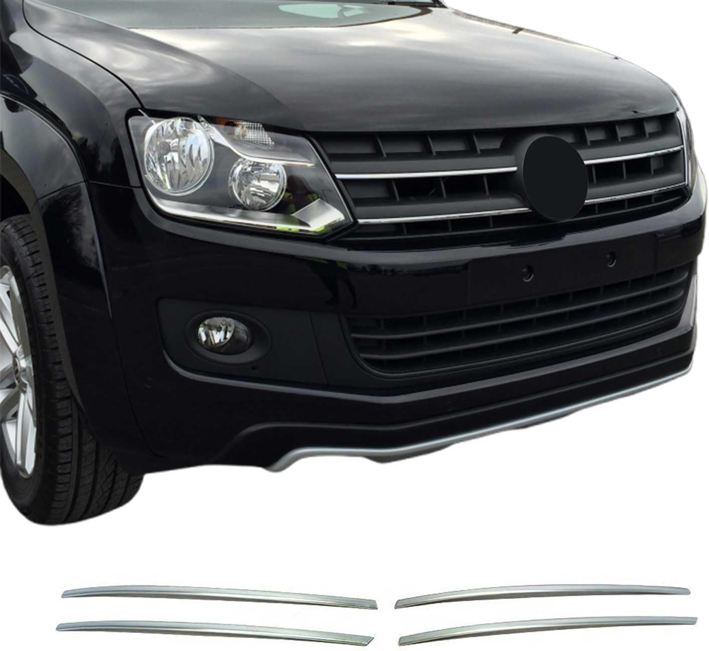 OMAC Front Bumper Grill Trim Molding for VW Amarok 2010-2016 Stainless Steel 4 Pcs