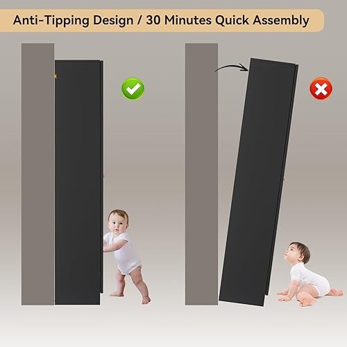 Miniatura 8 de IRONMIX Gabinete de almacenamiento de metal con puertas, estantería frontal de vidrio de 5 niveles con estantes ajustables, estantería de 70