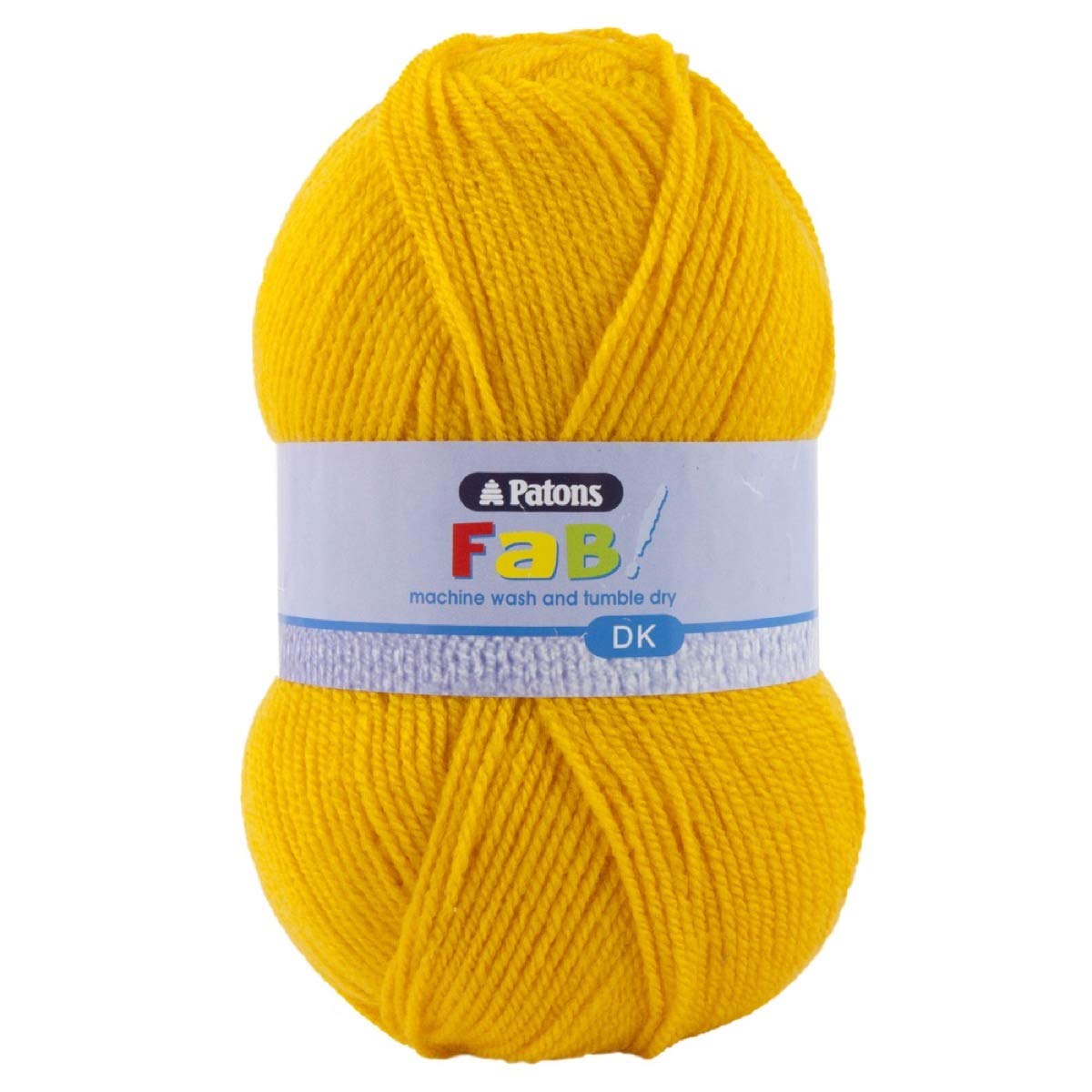 Patons Fab DK Kitting/Crochet Yarn Double Knitting Wool 100g Balls and 100% Acrylic Machine Washable & Tumble Dry Yarn - 44 Colours in The Range - Colour 2305 - Canary - 4 x 100g Balls — image 1