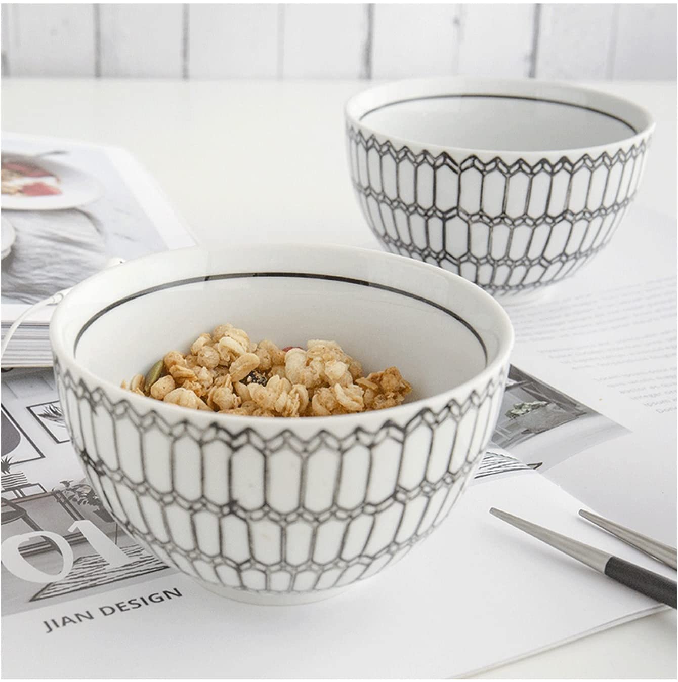 Puchar sałatka owocowa miska płatki śniadanie bowl home bowl kreatywny ceramiczny osobowość gospodarstwa domowe jedzenie miski stołowe pojedynczy ramen deser puchar owsiany