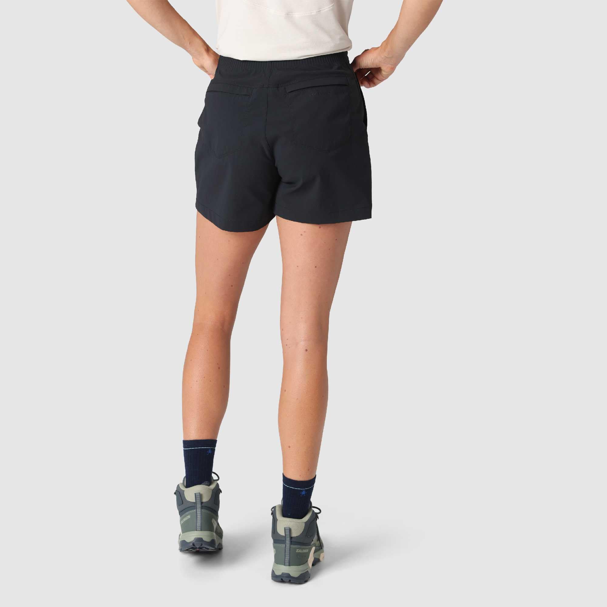 Outdoor Research Timberline damskie spodenki sportowe, oddychające, elastyczne, UPF 50+, szybkoschnące, z kieszenią na zamek błyskawiczny