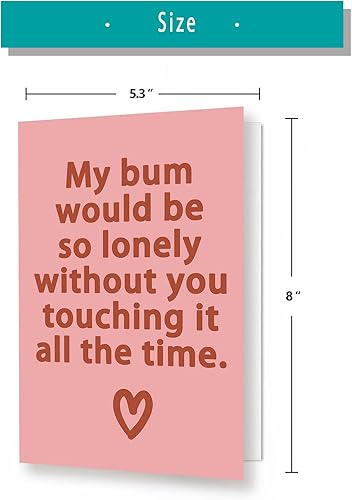 Miniatura 2 de YiKaLus Tarjeta grosera para el día de San Valentín para marido y esposa, aniversario humorístico, regalo de cumpleaños para él y ella, regalos