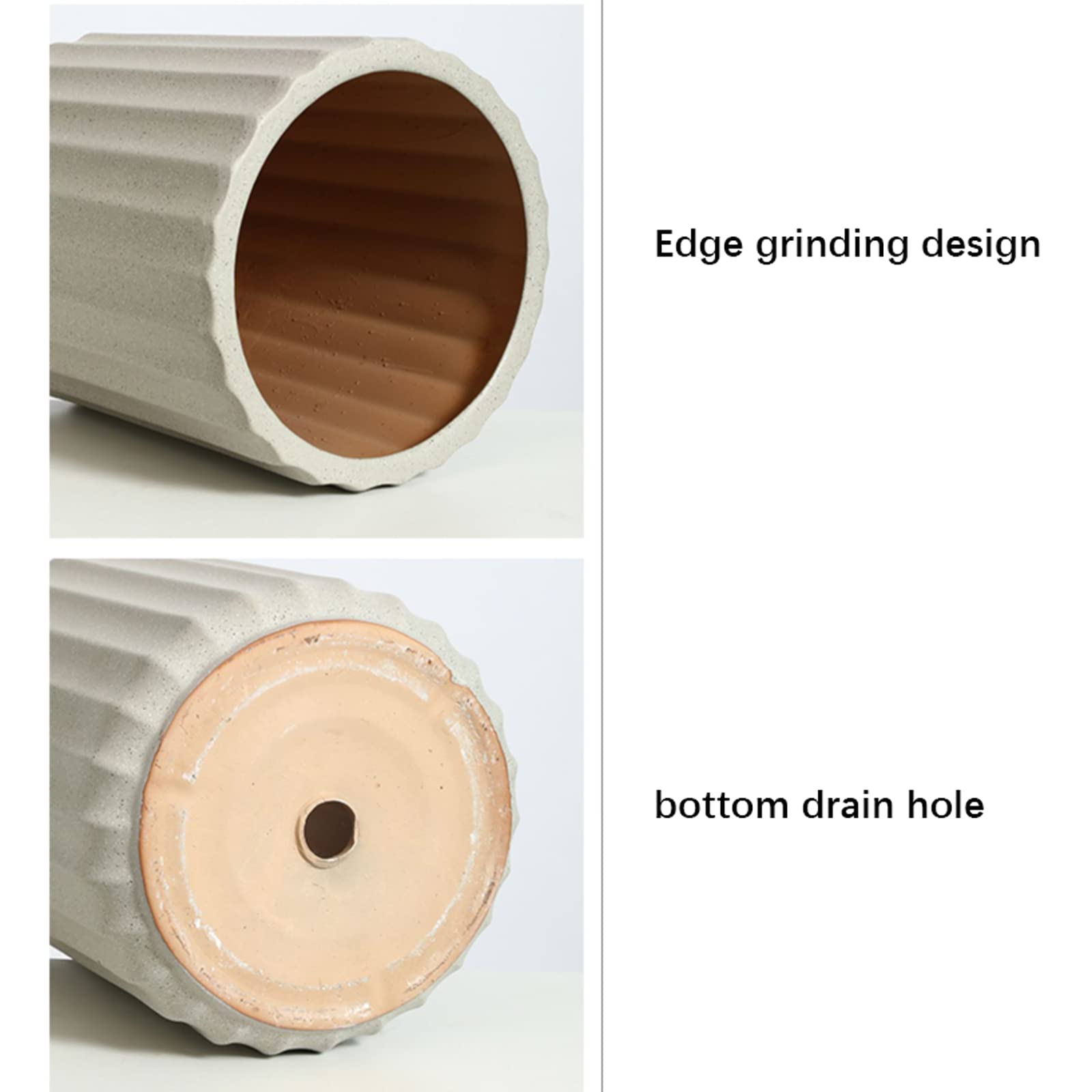 Vasi da Giardino Vasi per fioriere in Ceramica Geometrica, Vaso da Fiori Stile Puntini d'inchiostro con Foro di drenaggio per Piante grasse Serpente Orchidea Cactus