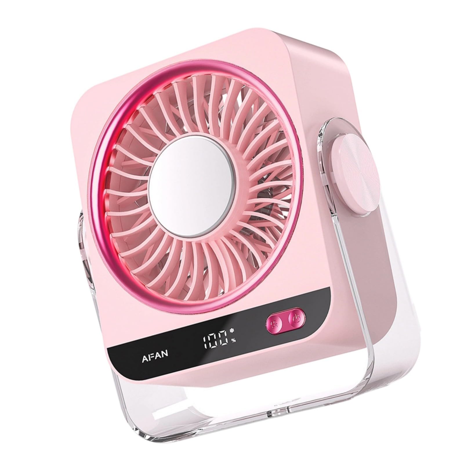 Tsynapter USB Rechargeable Conditioning Fan Space Saving Quiet Offices Small Desktop Fan with Ice Coolin for Outdoor Camping Fishin Digital Display Quiet Table