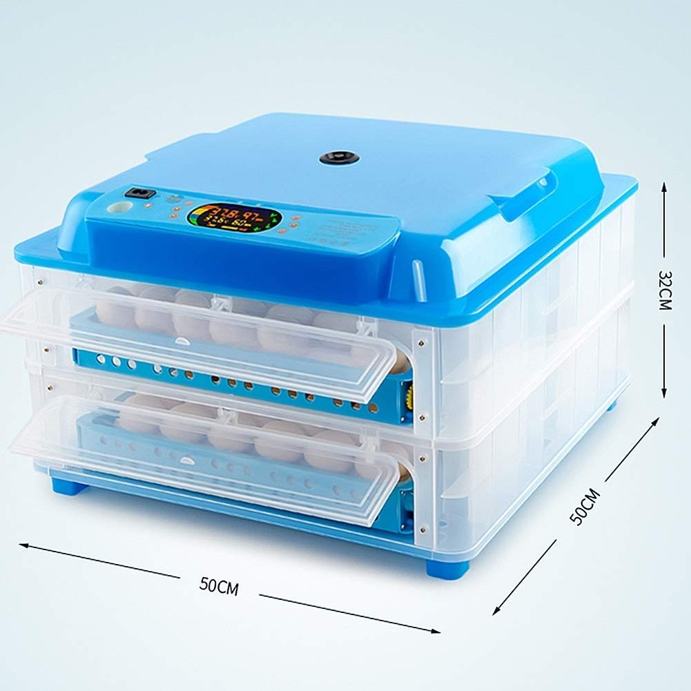 Incubatrice Digitale per Uova da 128 Uova con vassoi per Uova, Controllo della Temperatura e dell'umidità e Rotazione Automatica per polli, Uccelli, Anatre e oche,