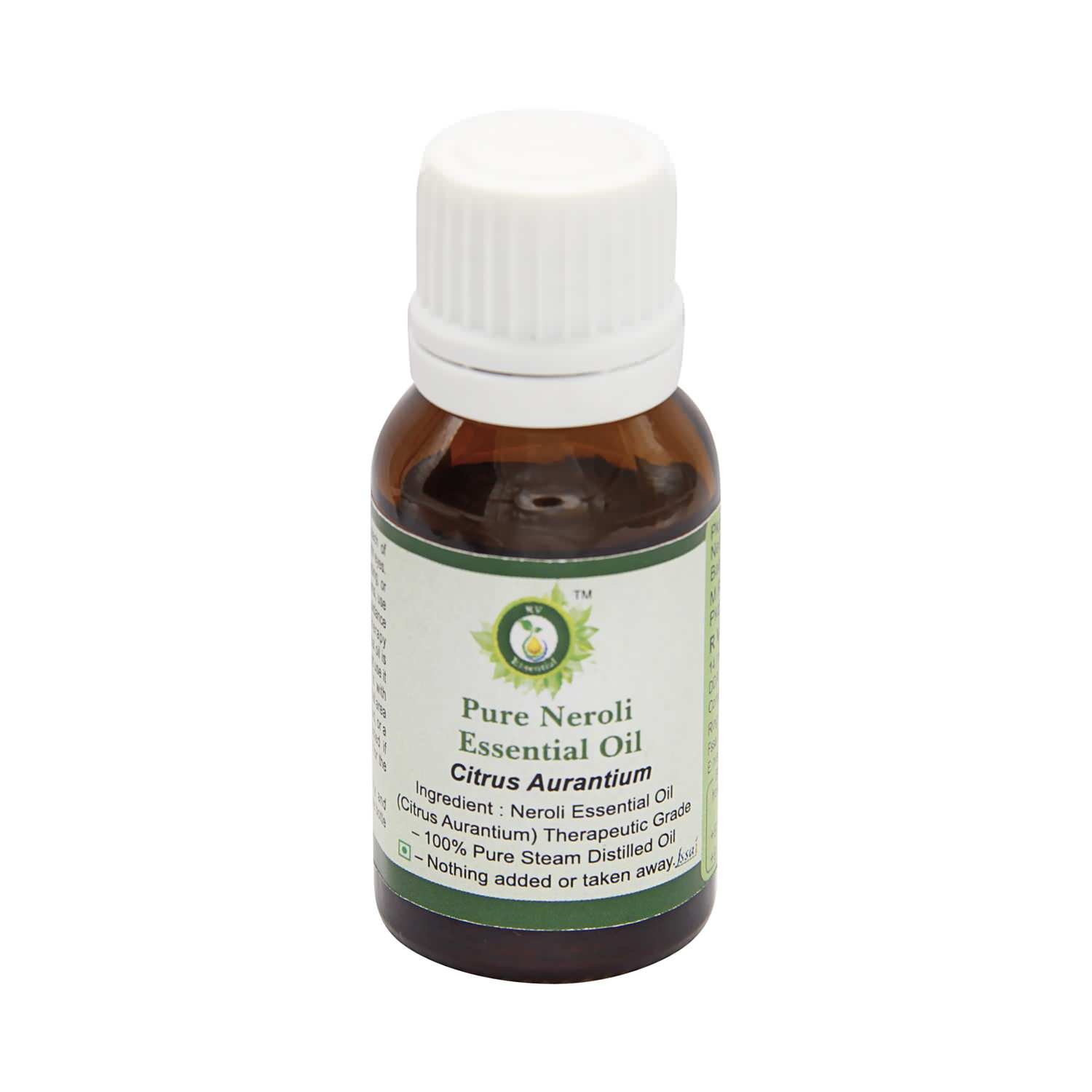 R V Essential Pure Neroli Essential Oil 5ml (0.169oz)- Citrus Aurantium (100% Pure and Natural Therapeutic Grade)