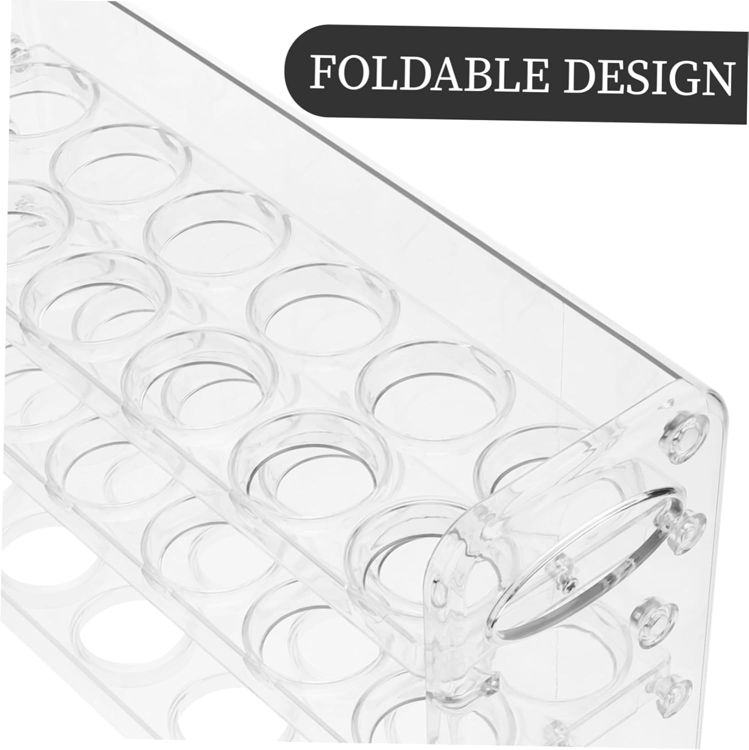 Slim Egg Holder for Refrigerator Stackable Kitchen Egg Storage Box Removable Tray for Fridge Door Organization