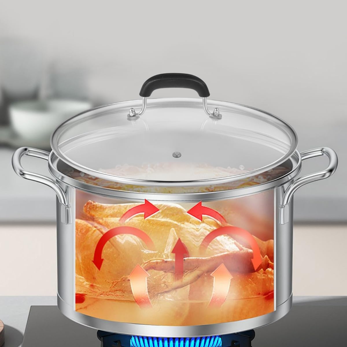 Tempered Glass Lid for Pots & Pans - Heat Resistant -5