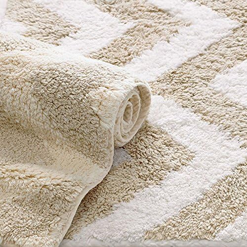 Amazon.com: Linen Chevron Bath Rug by Kassatex - Linen : Home & Kitchen