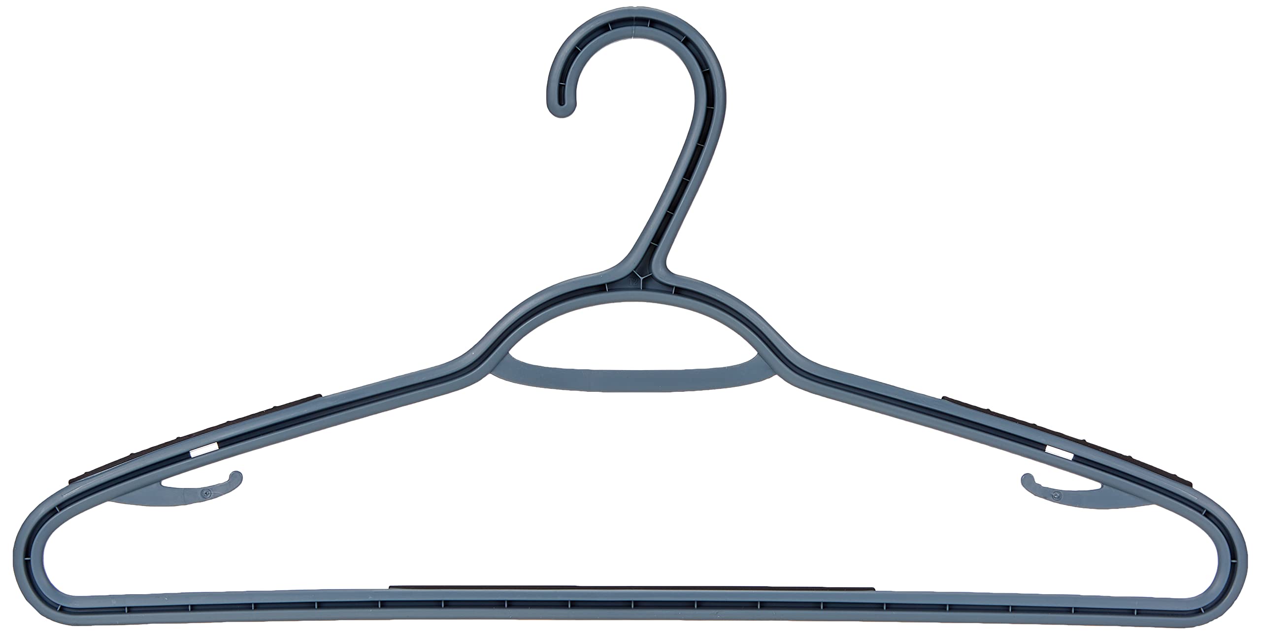 Domopak Living 5er-Set Kleiderbügel Weiß – Mit Hosensteg, Rutschfest, 42 Cm Breit