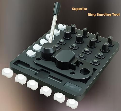 Miniatura 2 de KINGSEESUN Herramienta de doblado de anillos superior y troqueles de nailon, herramienta de medición de anillo, herramienta de fabricación de