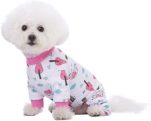 Miniatura 1 de Ropa de Navidad para cachorros blancos, pijamas para perros pequeños y medianos, niñas y niños, divertidas camisas para mascotas, gatos, perros,