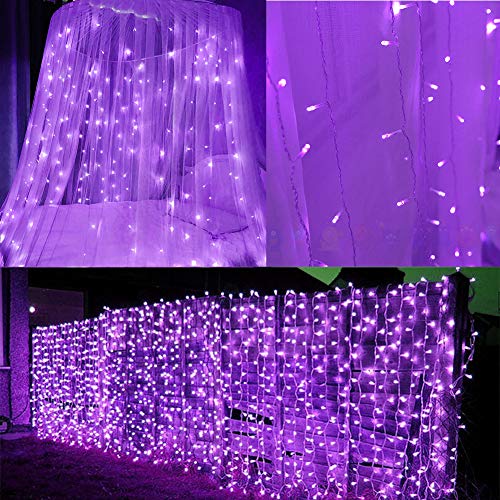 Twinklestar66x98ft300ledcurtainstringlightsfairystringlightswithremotecontroltimerforhalloweenpartybedroomhomedecorpurple Urban Country Home Decor Twinkle star 66x98ft 300 led curtain string lights fairy string lights with remote control timer for halloween party bedroom home decor purple urban country home decor