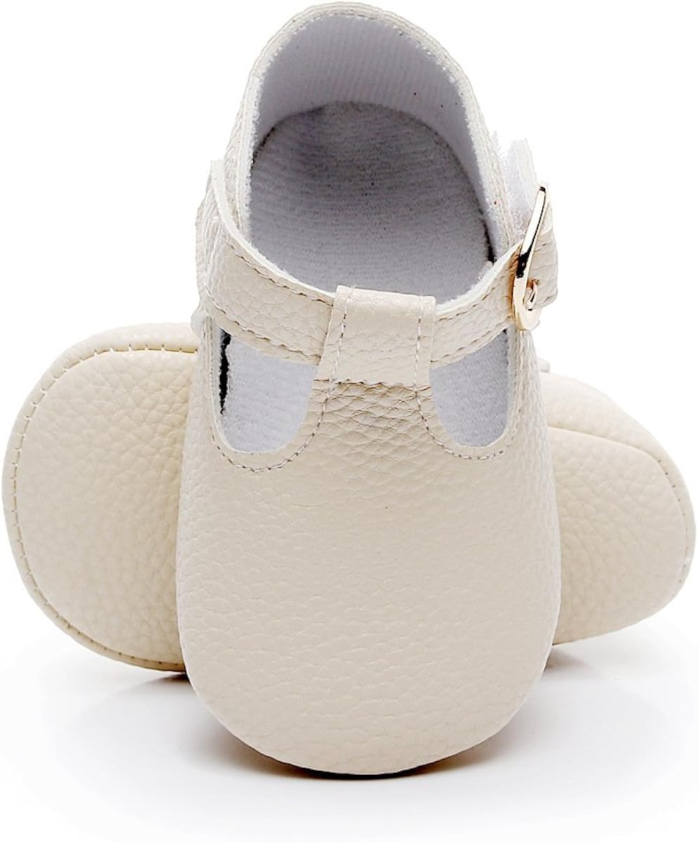 HONGTEYA Baby Girls Boys TStrap Moccasins Newborn First