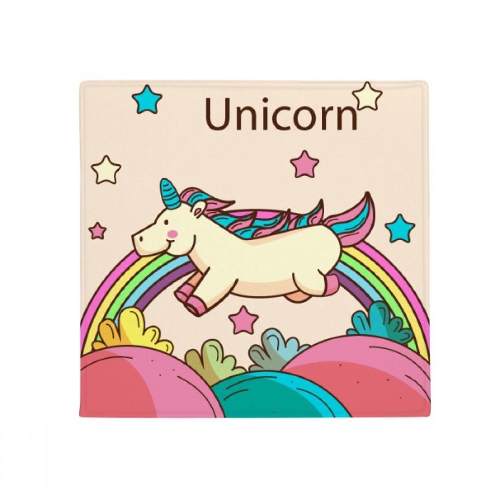 Tapis licorne 80x80cm pour sol de cuisine et entree multicolore antiderapant