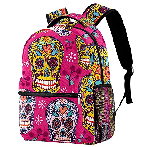 Sac à dos de voyage crânes roses pour ranger facilement les affaires d'enfants