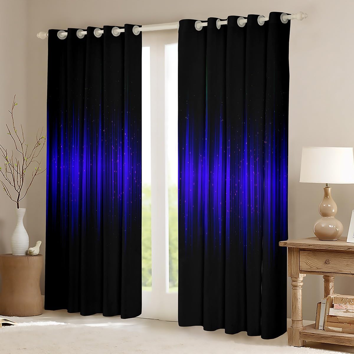 Cortinas Para Dormitorios Feelyou Cortinas De Oscurecimiento De Rayas  Degradadas Abstractas Moradas Y Negras 30% A 50% Opacas Para Niños, Cortinas  Geométricas Abstractas Degradadas Para Ventana, Tratamientos De Ventana A  Rayas Cortinas, image size:1200x1200