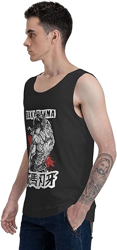Miniatura 5 de Anime Tank Top Shirt Baki The Grappler Mens Summer Sleeveless Tops Fashion Vest