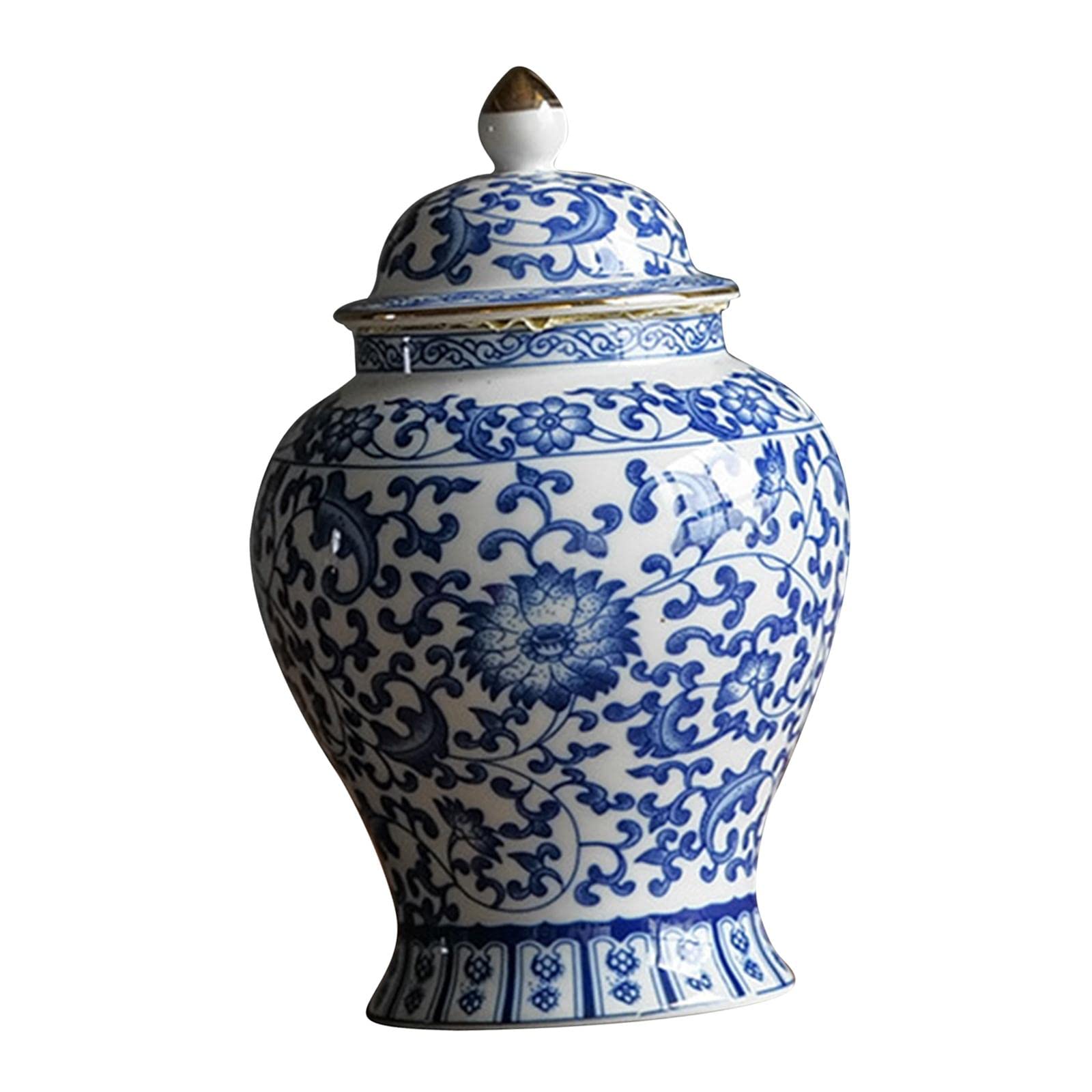 LOVIVER 2X Vaso in Ceramica Cinese per Soggiorno Decorazione Vaso da 1300 Stile Orientale Smaltato in