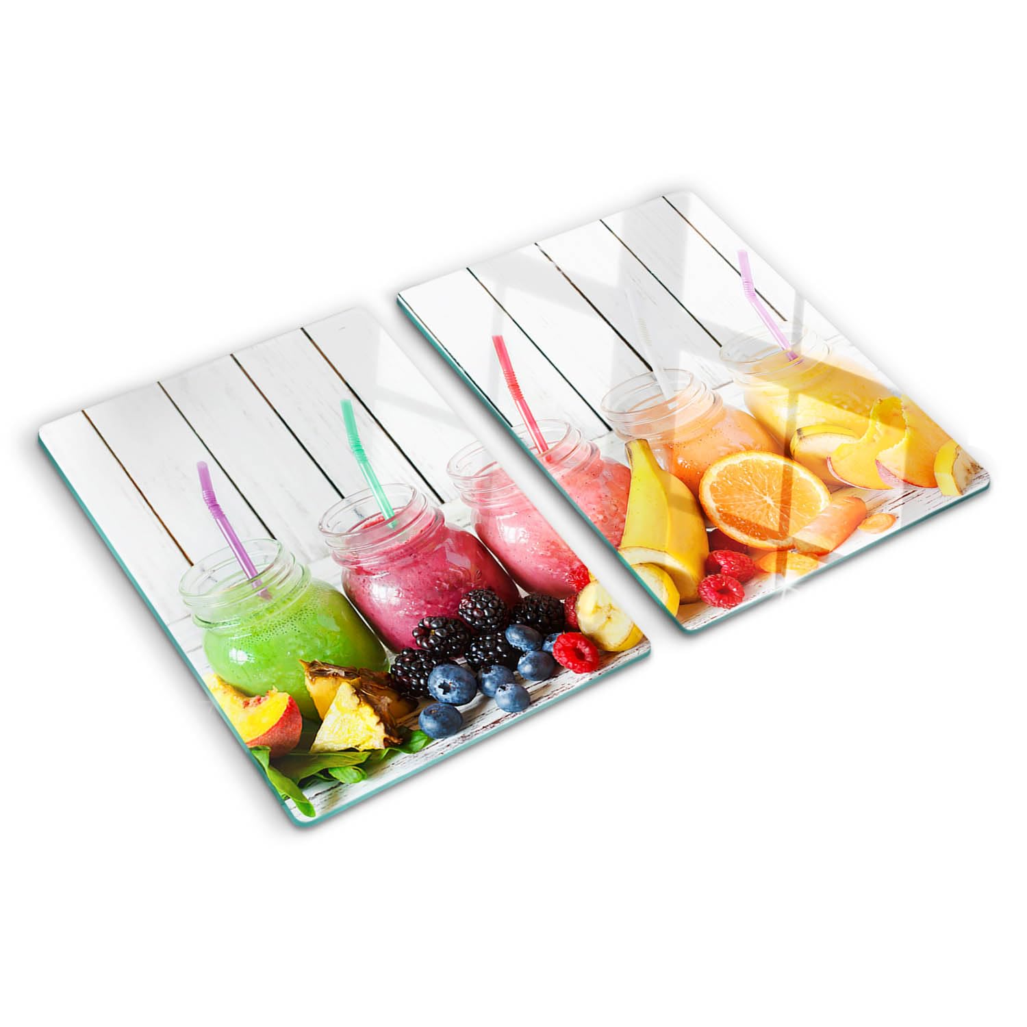 Planche à découper en verre trempé 2x40x52cm Tulup motif cocktails