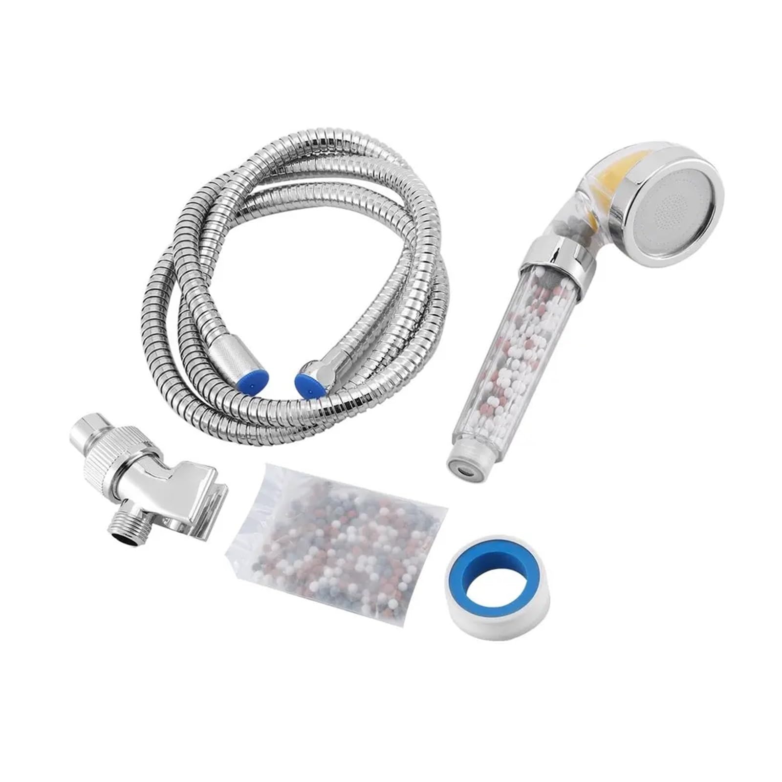 Cabezal de ducha con filtro y manguera, cabezal alta presión mano for piel seca, Reduce las impurezas residuales para Baño