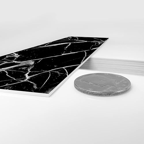 Miniatura 5 de Adhesivo de vinilo de espuma gruesa con efecto de mármol, adhesivo autoadhesivo para despegar y pegar, para decoración de pared de cocina, baño, 4 x