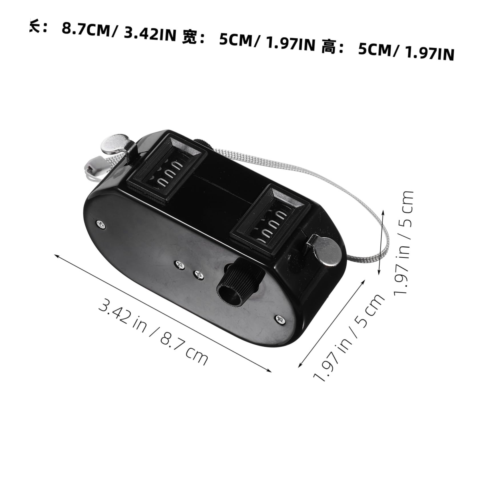 Sosoport Counter Clicker with 4 Numbers Mechanical for Golf Score Baseball Pitch Lap Fishing Portable Easy Operation