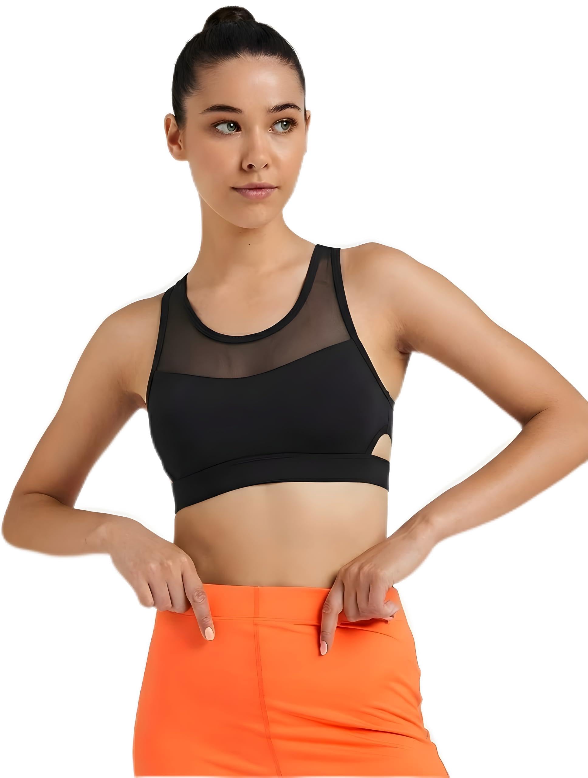 badlav Women's Front Open Push Up Bra, Black, Adjustable Straps, Non Padded Cups, Wire-Free Support (BM-2101-Black Sport)-picture-22