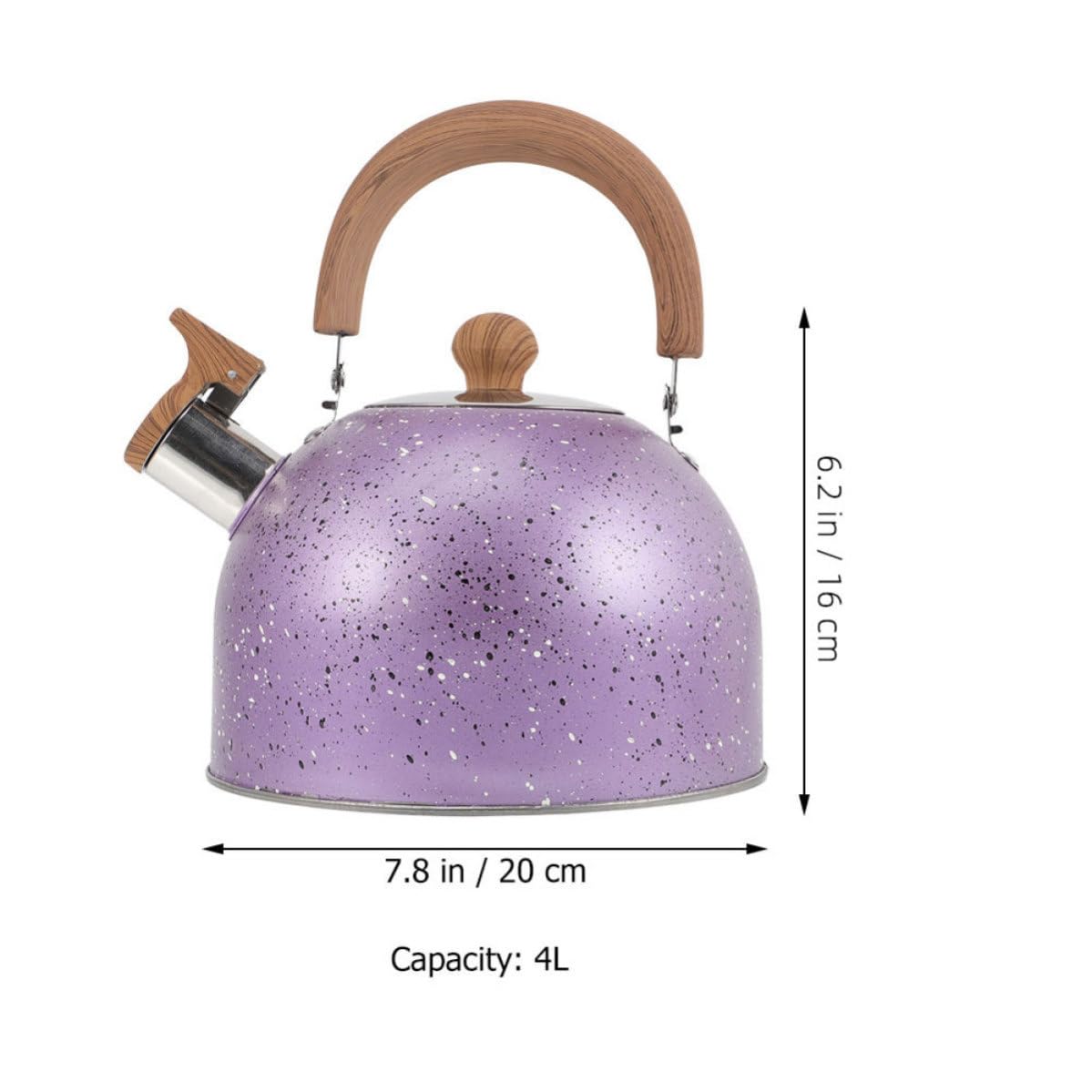 Tetera Silbante de Acero Inoxidable 3 L Púrpura para Cocina
