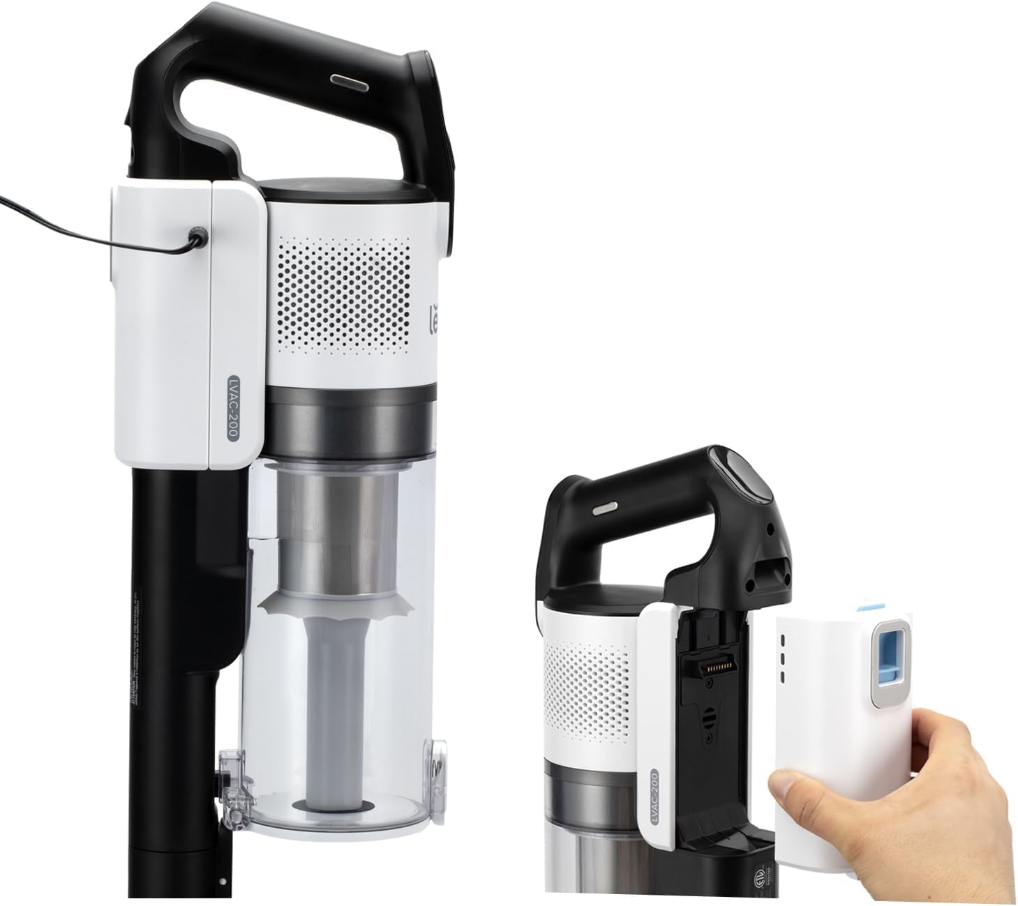Levoit Aspirateur Balai sans Fil Anti-Enchevêtrement, 2.8kg Léger, 5 Couches Filtre à 99,9%, jusqu'à 50 Mins, Lumière LED, Accessoires 4 en 1 pour Poils d'animaux, Sols Durs, Voitures, Vacuum Cleaner