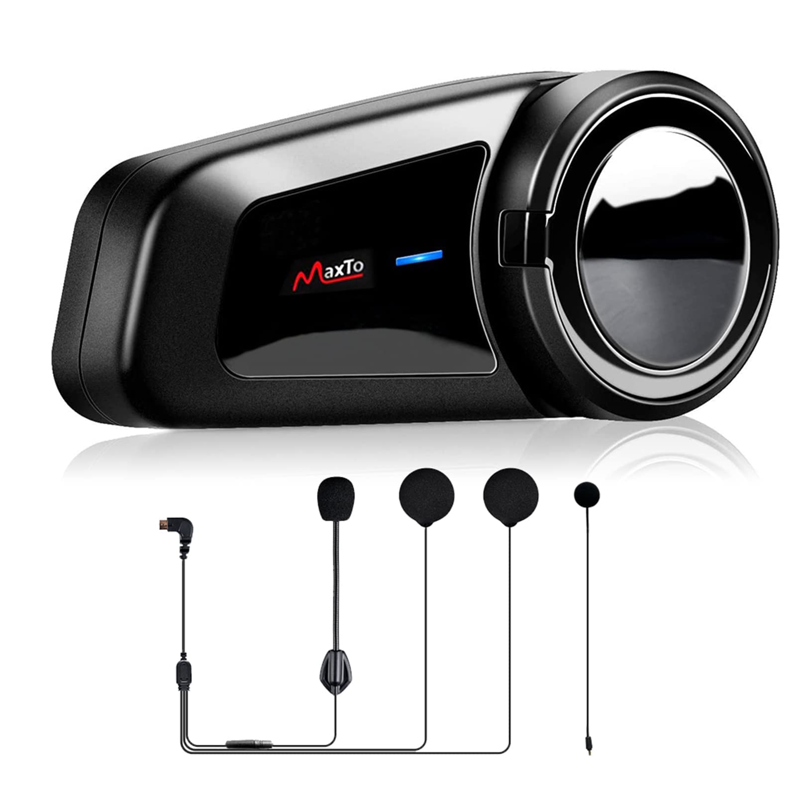 motorcycle helmet bluetooth intercom kit with noise cancellation fm