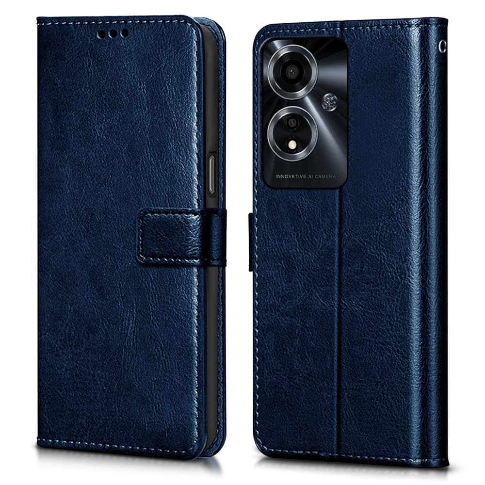 WOW IMAGINE Shock Proof Flip Cover Back Case Cover for Oppo A59 5G (Flexible | Leather Finish | Card Pockets Wallet & Stand | Blue) (B0CSG3J8GW) Amazon Price History, Amazon Price Tracker