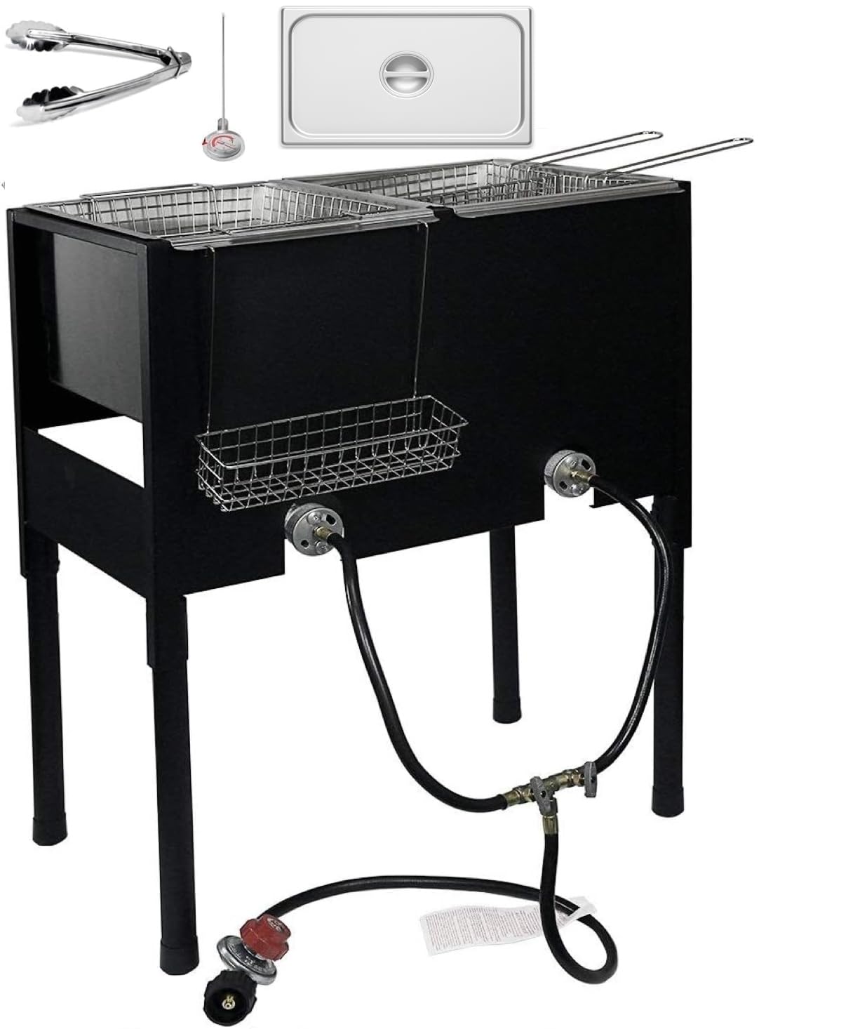 Triple Propane Deep Fryer-3 Basket Stainless Steel Cooker
